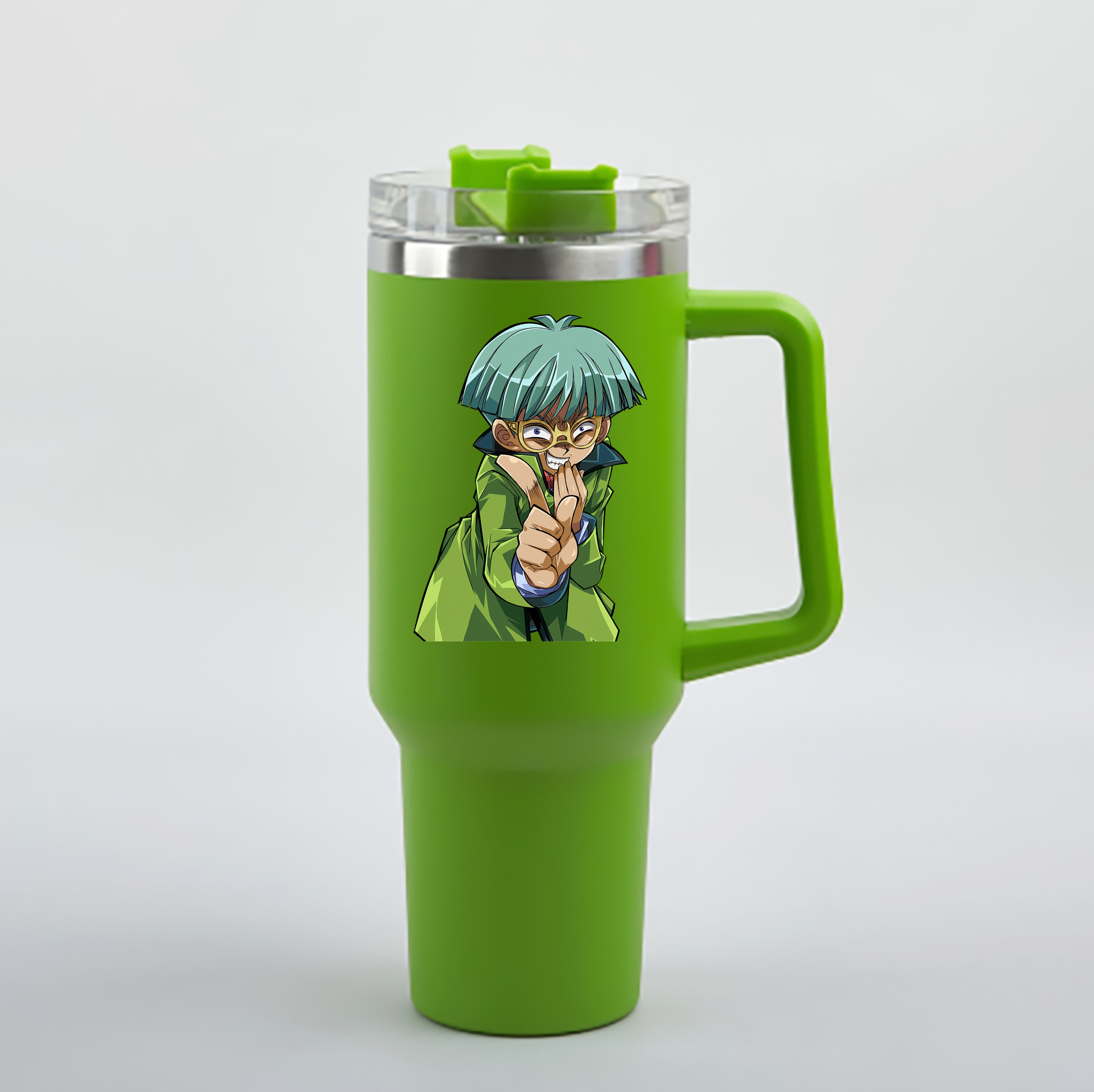 （画像用） 遊☆戯☆王 Yu-Gi-Oh! 1200mL車用タンブラー - クリスタルステッカー（プラスチックストロー付き）